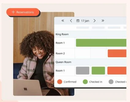 Calendrier PMS officiel Little Hotelier pour gérer les réservations et les chambres